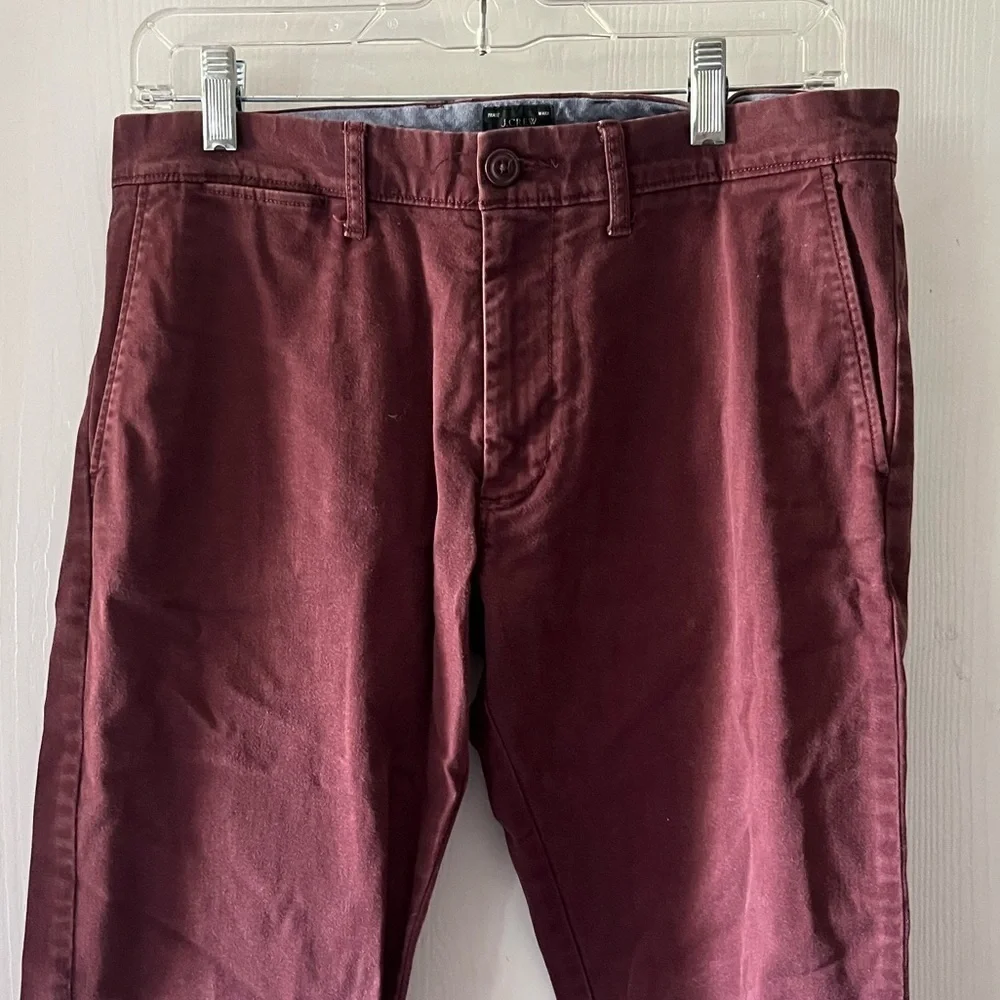 J. Crew Men's Dark Red Chinos